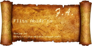 Flits Abiáta névjegykártya